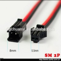 SM 2P 2 Pin Male Female Electrical Wire Connector Housing Kits LED Strip connector plug with wire